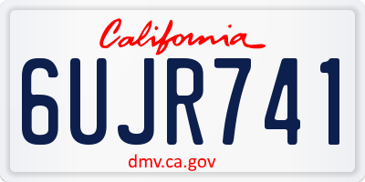 CA license plate 6UJR741