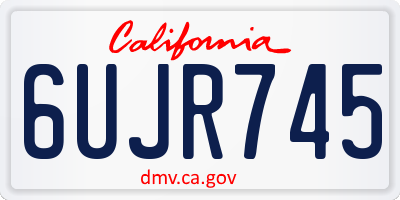 CA license plate 6UJR745