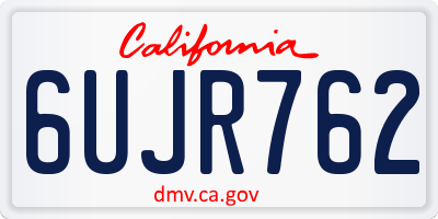 CA license plate 6UJR762