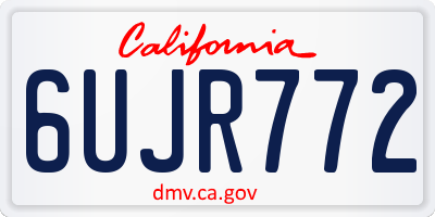 CA license plate 6UJR772
