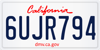 CA license plate 6UJR794