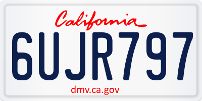 CA license plate 6UJR797