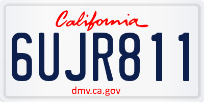 CA license plate 6UJR811