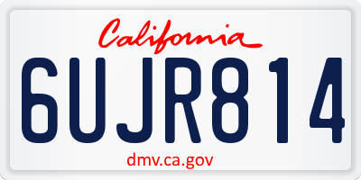 CA license plate 6UJR814