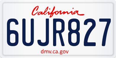 CA license plate 6UJR827