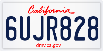 CA license plate 6UJR828