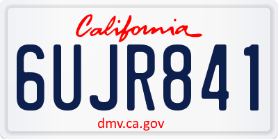 CA license plate 6UJR841