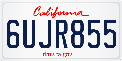 CA license plate 6UJR855