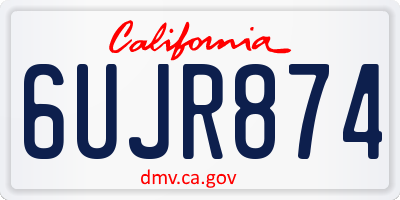 CA license plate 6UJR874