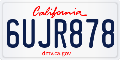CA license plate 6UJR878