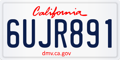 CA license plate 6UJR891