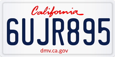 CA license plate 6UJR895