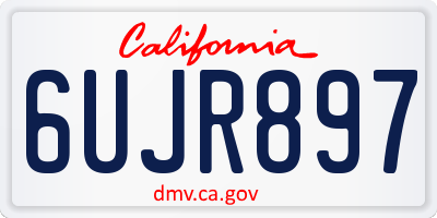 CA license plate 6UJR897