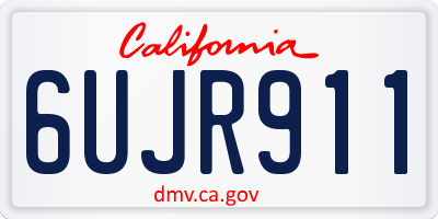 CA license plate 6UJR911