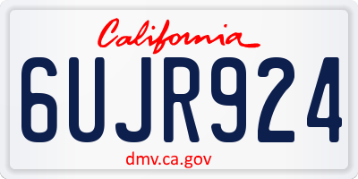CA license plate 6UJR924