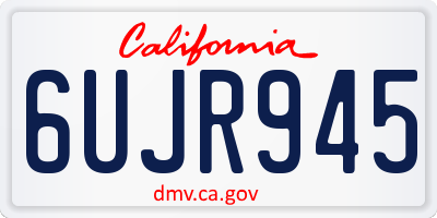 CA license plate 6UJR945