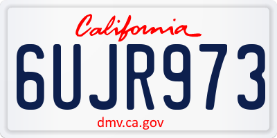 CA license plate 6UJR973