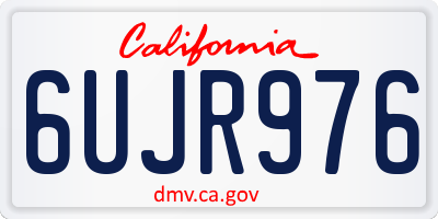 CA license plate 6UJR976
