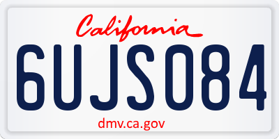 CA license plate 6UJS084