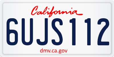 CA license plate 6UJS112
