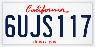 CA license plate 6UJS117