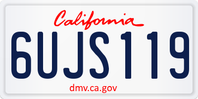 CA license plate 6UJS119
