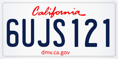 CA license plate 6UJS121