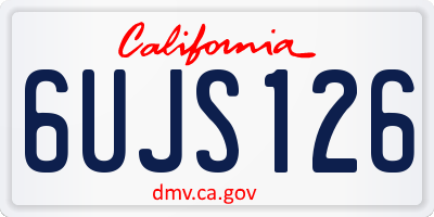 CA license plate 6UJS126