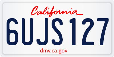 CA license plate 6UJS127