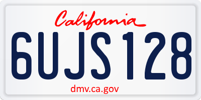 CA license plate 6UJS128