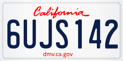 CA license plate 6UJS142