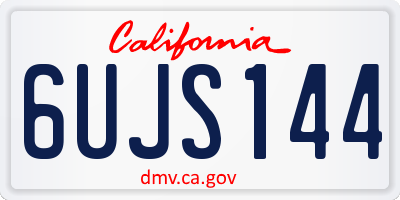 CA license plate 6UJS144