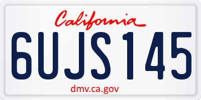 CA license plate 6UJS145
