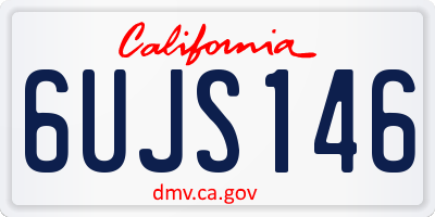 CA license plate 6UJS146