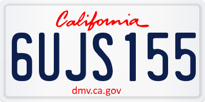 CA license plate 6UJS155