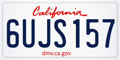CA license plate 6UJS157