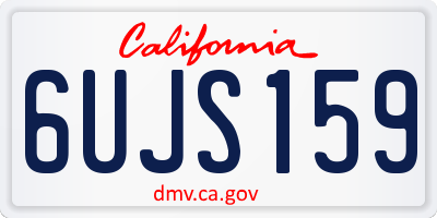 CA license plate 6UJS159