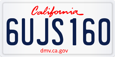 CA license plate 6UJS160