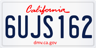 CA license plate 6UJS162