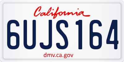 CA license plate 6UJS164