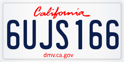 CA license plate 6UJS166