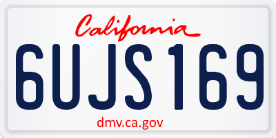 CA license plate 6UJS169