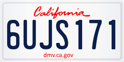 CA license plate 6UJS171