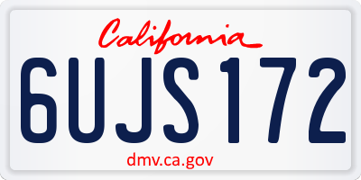 CA license plate 6UJS172