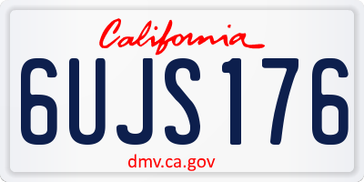 CA license plate 6UJS176