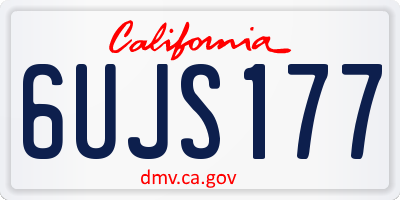 CA license plate 6UJS177