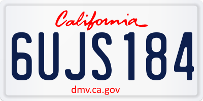 CA license plate 6UJS184