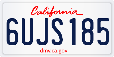 CA license plate 6UJS185