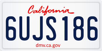 CA license plate 6UJS186