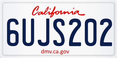 CA license plate 6UJS202